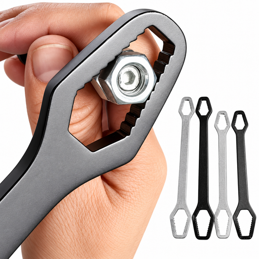 1pc Universal Double Ended Wrench - Self-Tightening 3-17mm